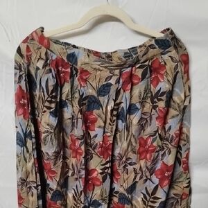 HMR0001 Sag Harbor Semi-Pleated Vintage Floral Skirt